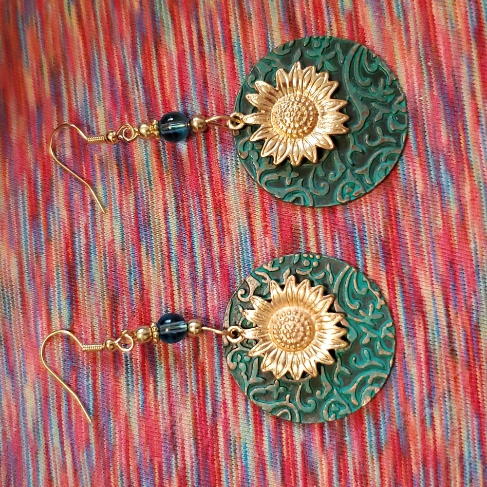 Sunflower earrings